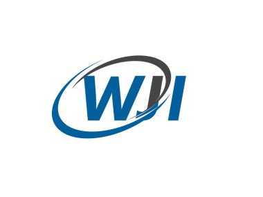 WJI yaratıcı logo tasarımı vektör çizimi