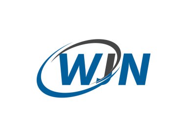 WJN yaratıcı logo tasarımı vektör çizimi