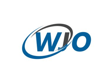 WJO yaratıcı logo tasarımı vektör çizimi