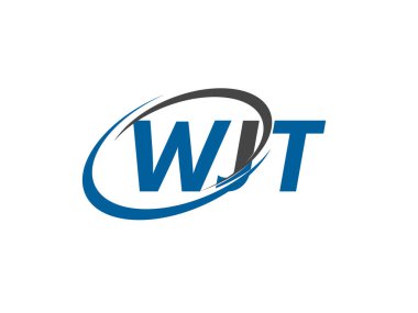 WJT yaratıcı logo tasarımı vektör çizimi