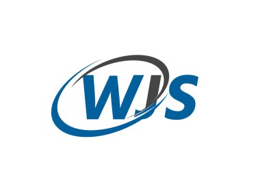 WJS yaratıcı logo tasarımı vektör çizimi