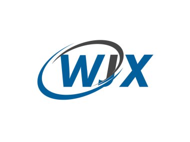 WJX yaratıcı logo tasarımı vektör çizimi