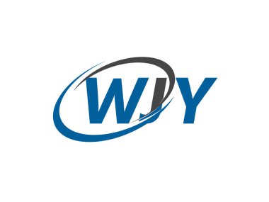WJY yaratıcı logo tasarımı vektör çizimi