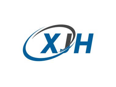 XJH yaratıcı logo tasarımı vektör çizimi