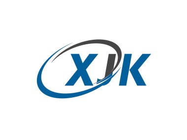 XJK yaratıcı logo tasarımı vektör çizimi