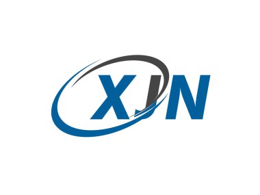 XJN yaratıcı logo tasarımı vektör çizimi