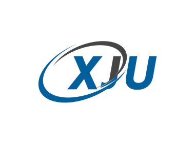 XJU yaratıcı logo tasarımı vektör çizimi