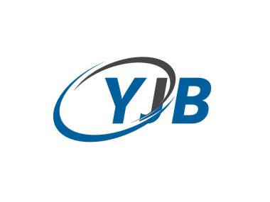 YJB yaratıcı logo tasarımı vektör çizimi