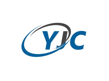 YJC yaratıcı logo tasarımı vektör çizimi