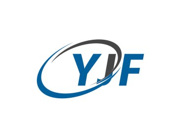 YJF yaratıcı logo tasarımı vektör çizimi
