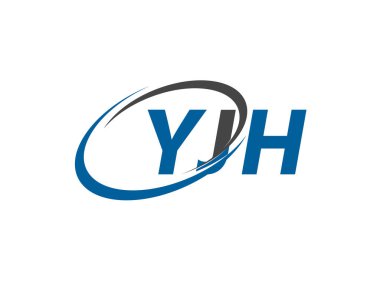 YJH yaratıcı logo tasarımı vektör çizimi