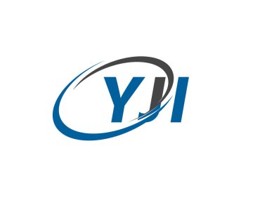 YJI yaratıcı logo tasarımı vektör çizimi