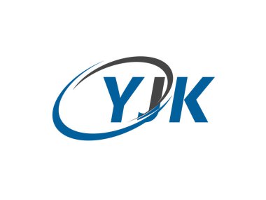 YJK yaratıcı logo tasarımı vektör çizimi
