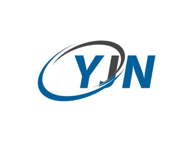 YJN yaratıcı logo tasarımı vektör çizimi
