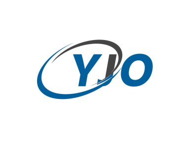 YJO yaratıcı logo tasarımı vektör çizimi