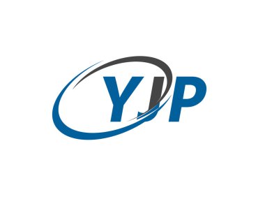 YJP yaratıcı logo tasarımı vektör çizimi