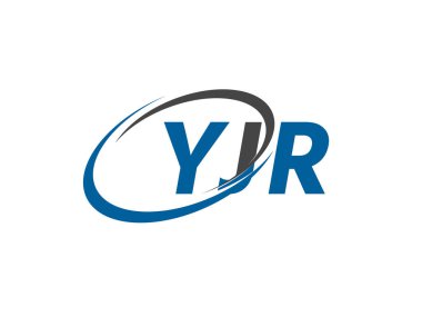 YJR yaratıcı logo tasarımı vektör çizimi