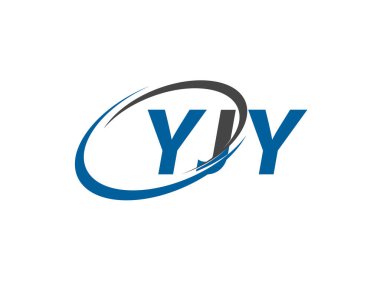 YJY yaratıcı logo tasarımı vektör çizimi