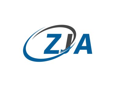 ZJA yaratıcı logo tasarımı vektör çizimi
