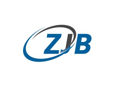 ZJB yaratıcı logo tasarımı vektör çizimi