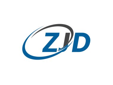 ZJD yaratıcı logo tasarımı vektör çizimi