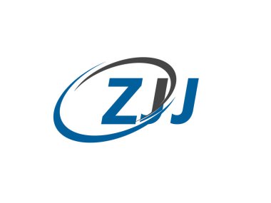 ZJJ yaratıcı logo tasarımı vektör çizimi