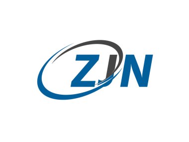 ZJN yaratıcı logo tasarımı vektör çizimi