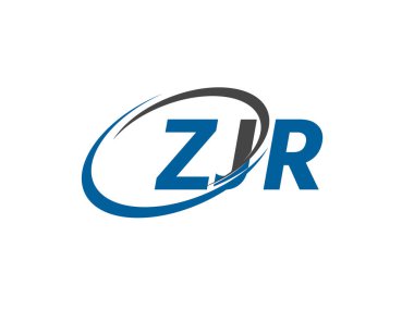 ZJR yaratıcı logo tasarımı vektör çizimi