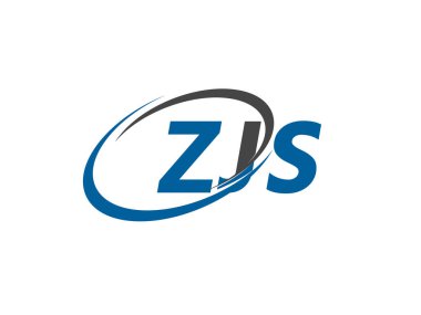 ZJS yaratıcı logo tasarımı vektör çizimi