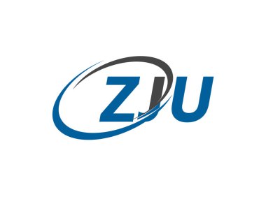 ZJU yaratıcı logo tasarımı vektör çizimi