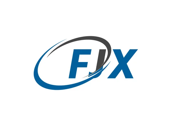 Fjx Kreativní Logo Design Vektorové Ilustrace — Stockový vektor