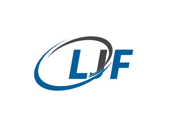 Ljf Yaratıcı Logo Tasarımı Vektör Çizimi — Stok Vektör