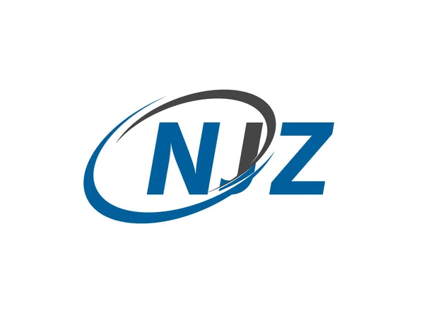 Illustrazione Vettoriale Progettazione Del Logo Creativo Njz — Vettoriale Stock