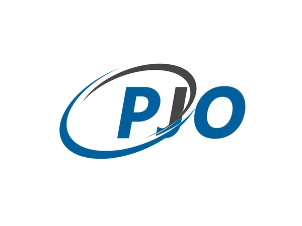 Векторная Иллюстрация Дизайна Логотипа Pjo — стоковый вектор