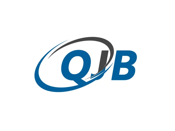 Illustrazione Vettoriale Progettazione Del Logo Creativo Qjb — Vettoriale Stock