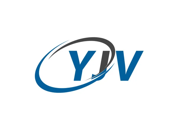 Yjv Criativo Logotipo Design Vetor Ilustração — Vetor de Stock