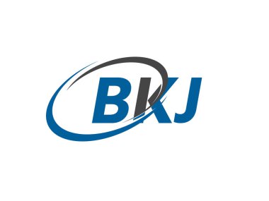 BKJ yaratıcı logo tasarımı vektör çizimi