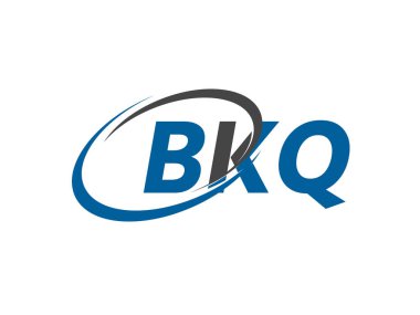 BKQ yaratıcı logo tasarımı vektör çizimi