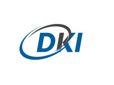 DKI yaratıcı logo tasarımı vektör çizimi