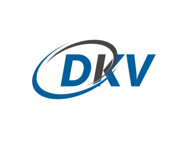 DKV yaratıcı logo tasarımı vektör çizimi