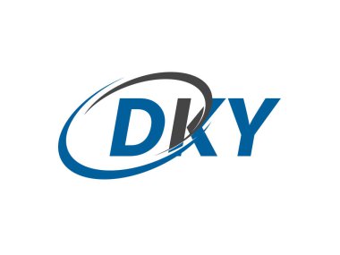 DKY yaratıcı logo tasarımı vektör çizimi