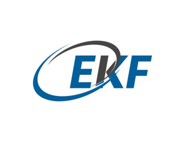 EKF yaratıcı logo tasarımı vektör çizimi