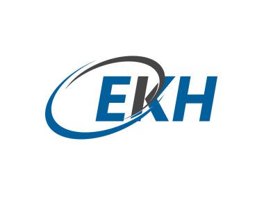 EKH yaratıcı logo tasarımı vektör çizimi