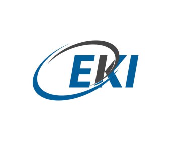 EKI yaratıcı logo tasarımı vektör çizimi