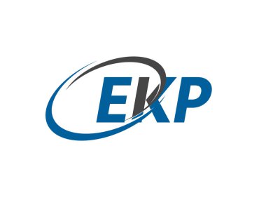EKP yaratıcı logo tasarımı vektör çizimi
