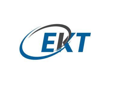 EKT yaratıcı logo tasarımı vektör çizimi