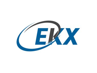 EKX yaratıcı logo tasarımı vektör çizimi