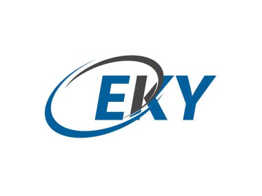 EKY yaratıcı logo tasarımı vektör çizimi