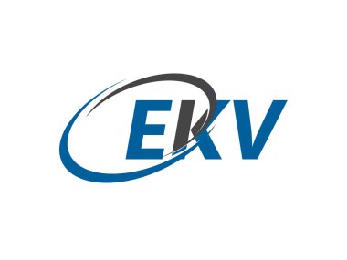 EKV yaratıcı logo tasarımı vektör çizimi