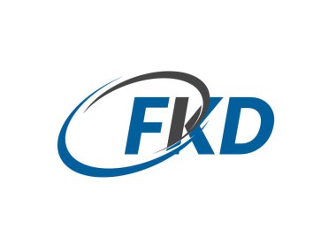FKD yaratıcı logo tasarımı vektör çizimi
